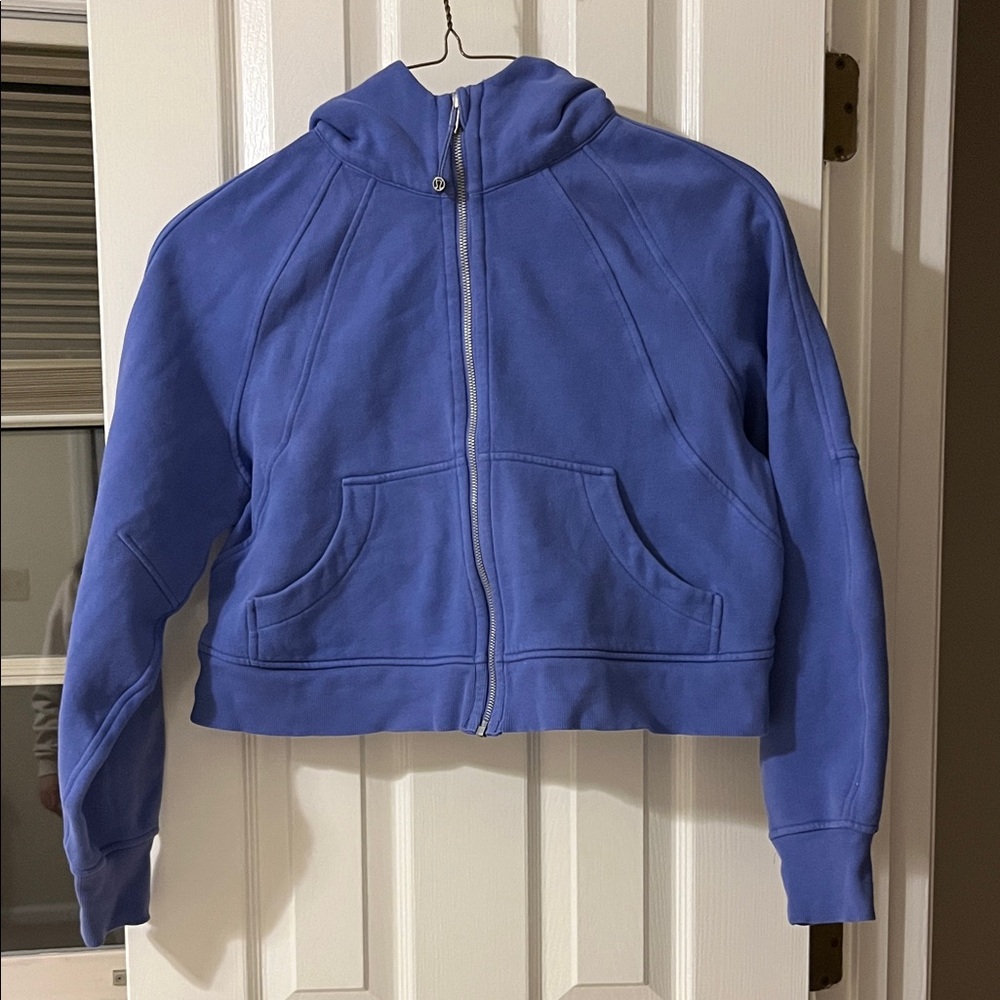 Lululemon Athletica Periwinkle Blue Full Zip-Up Scuba Hoodie